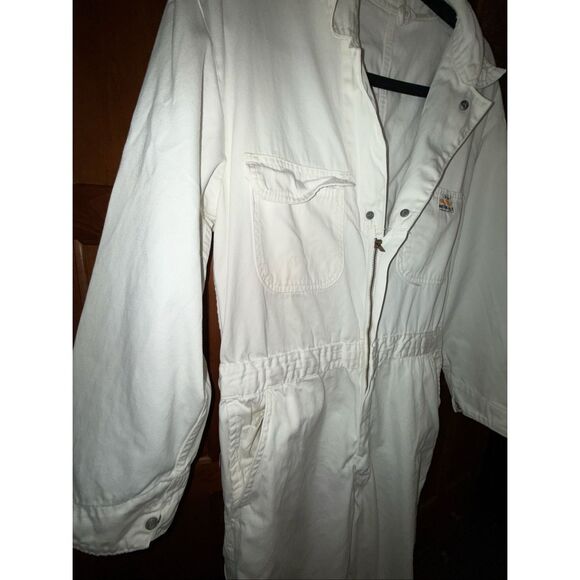 Vintage Sears Nation-Alls White Coverall Workwear Jumpsuit 42S Utility Mechanic - Picture 3 of 16